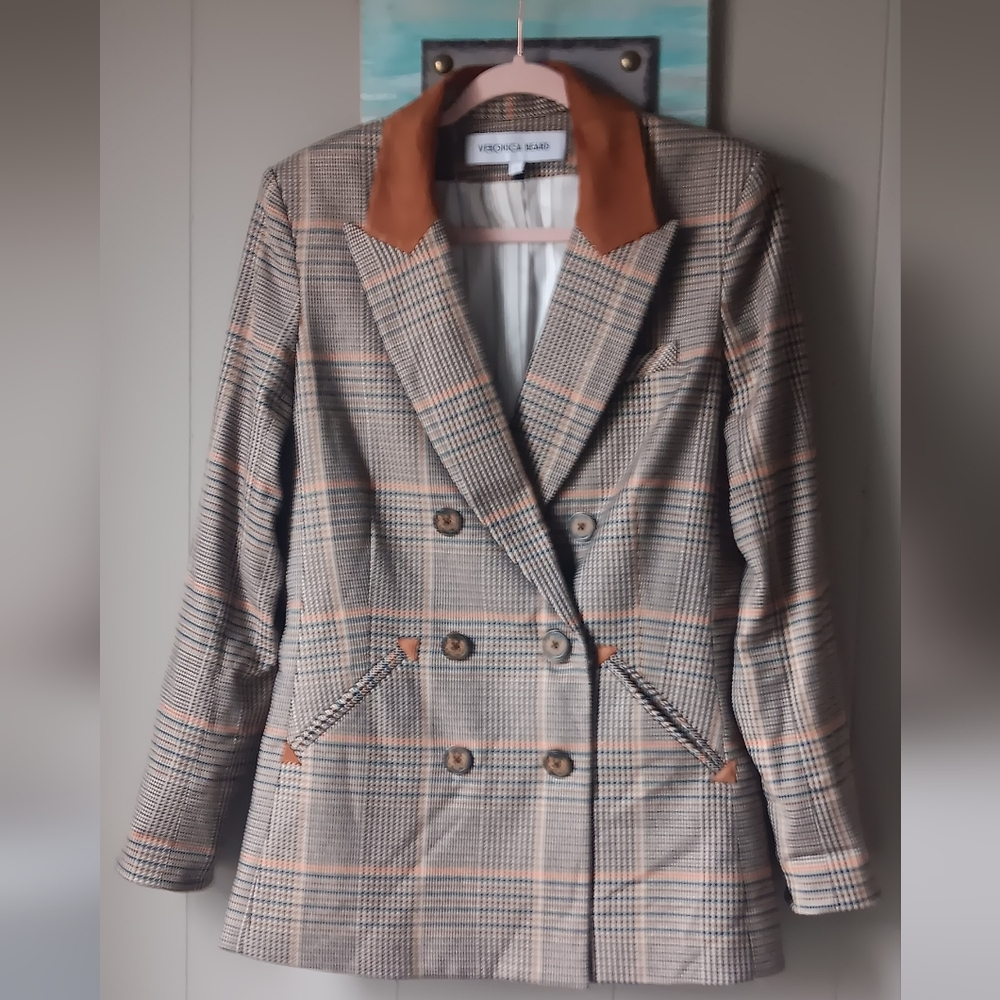 Sold! Veronica Beard Elvana Plaid Longline Blazer Dickey Jacket Size 12⚘️